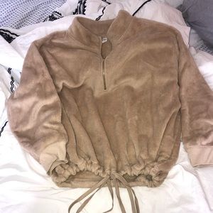 Old navy 3X half zip light brown fleece pullover